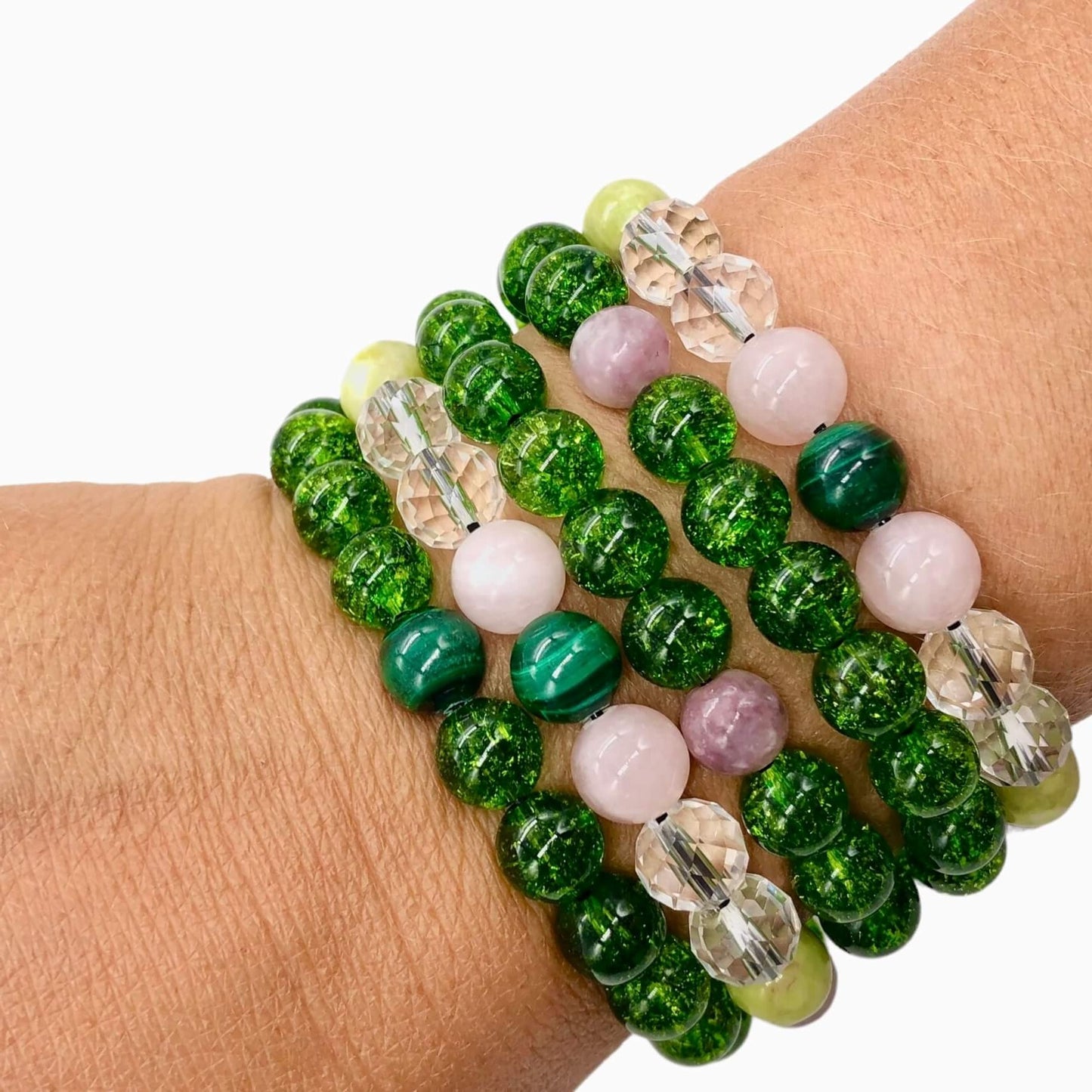 PERIDOT BEADED BRACELET WRAP