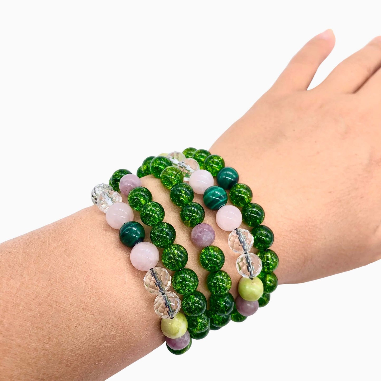 PERIDOT BEADED BRACELET WRAP