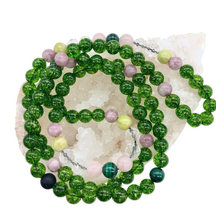 PERIDOT BEADED BRACELET WRAP