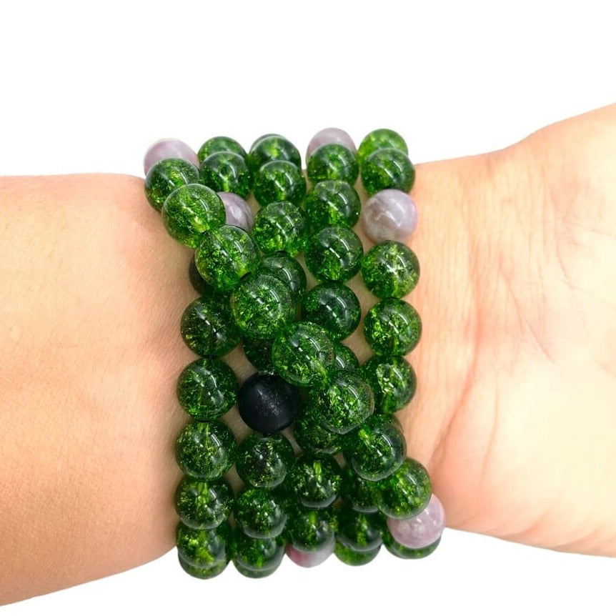 PERIDOT BEADED BRACELET WRAP